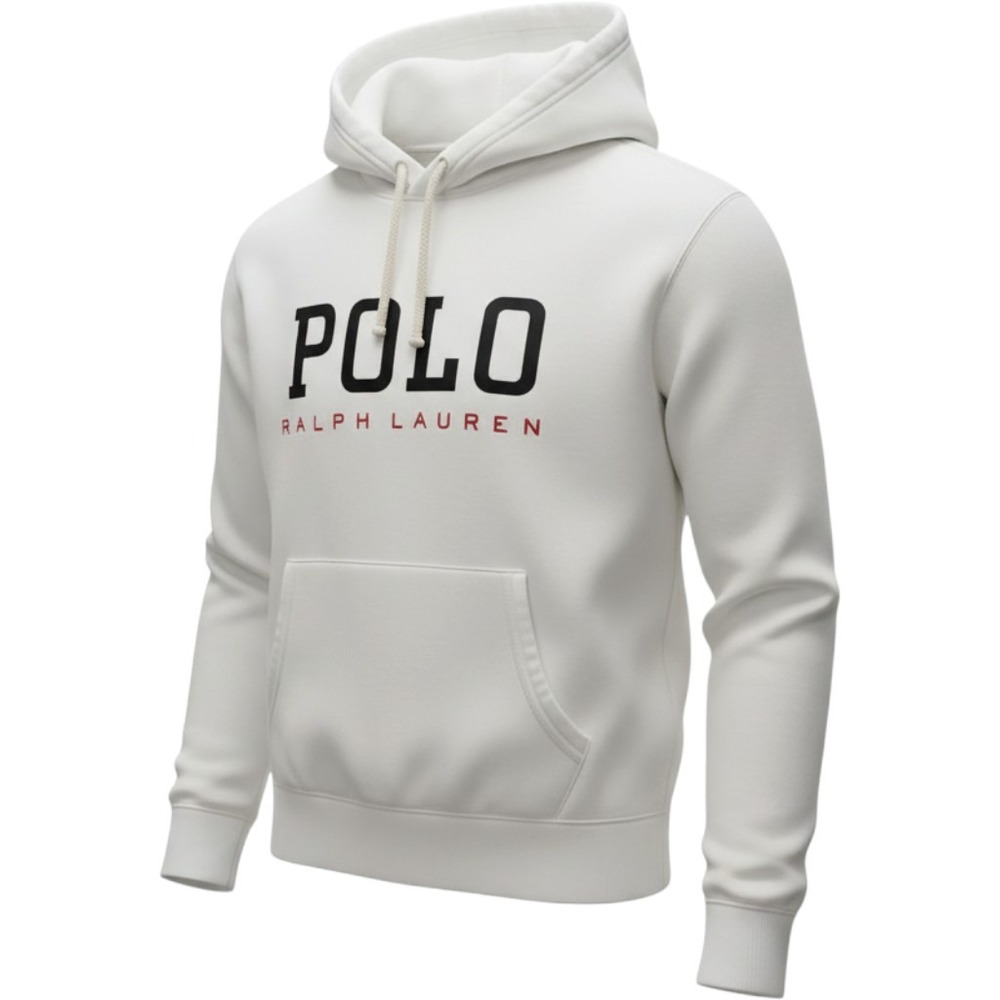 Polo Ralph Lauren White Graphic Hoodie Medium